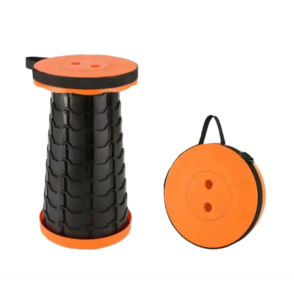 Portable Telescopic Folding Stool Travel Outdoor Seat Compact Retractable Chair