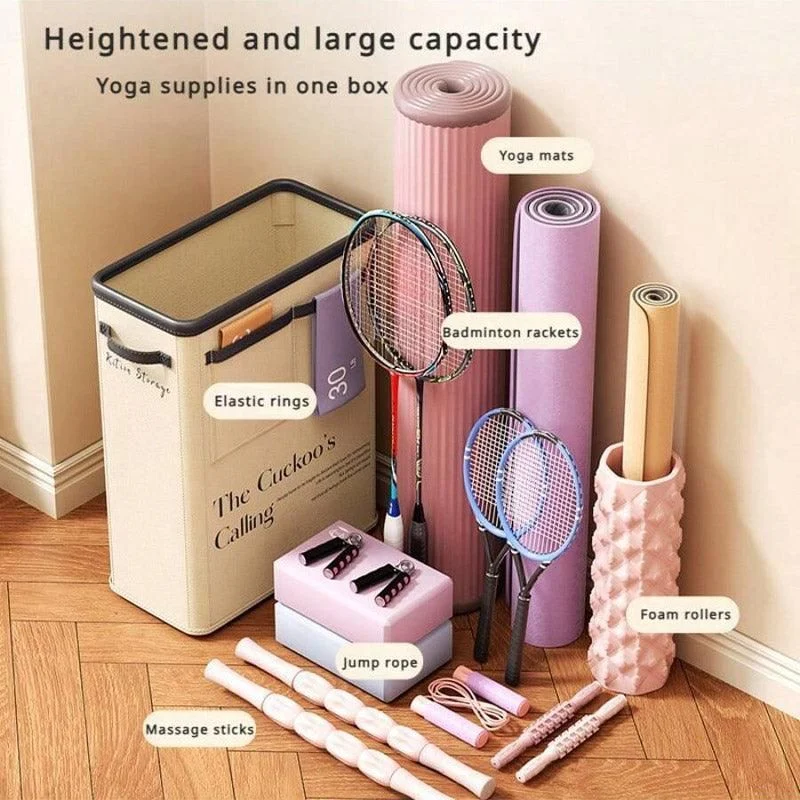 Yoga Mat Storage Box Home Sports Equipment Organiser Basket for Yoga Accessories
