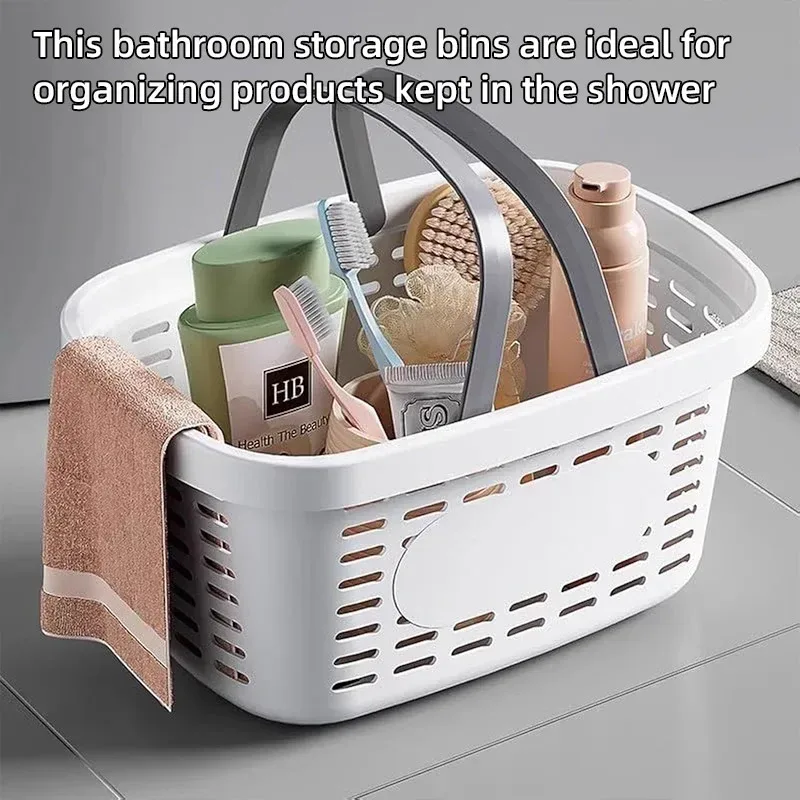 Bathroom Storage Basket Handheld Bath Basket Toiletries Organizer Shower Caddy