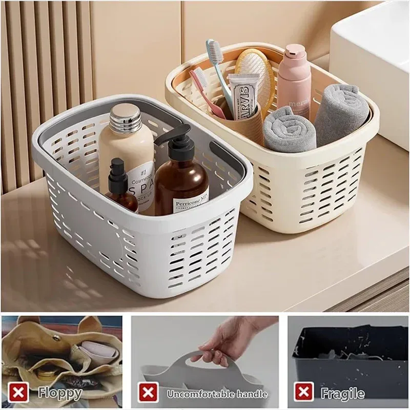 Bathroom Storage Basket Handheld Bath Basket Toiletries Organizer Shower Caddy
