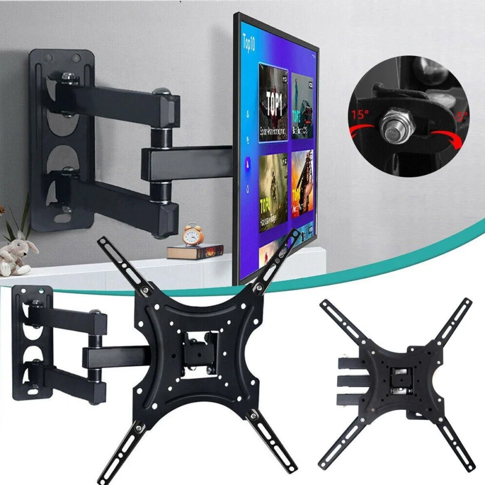 TV Wall Mount Bracket for 32-55 Inch TVs Tilt and Swivel, 1 Piece