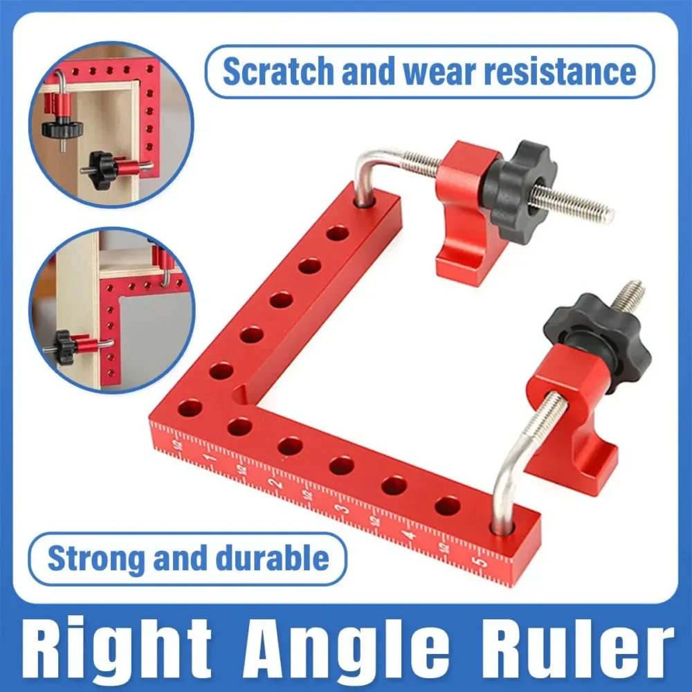 Right Angle Ruler Woodworking Clamp L Type Scribe Positioning Holder Tool
