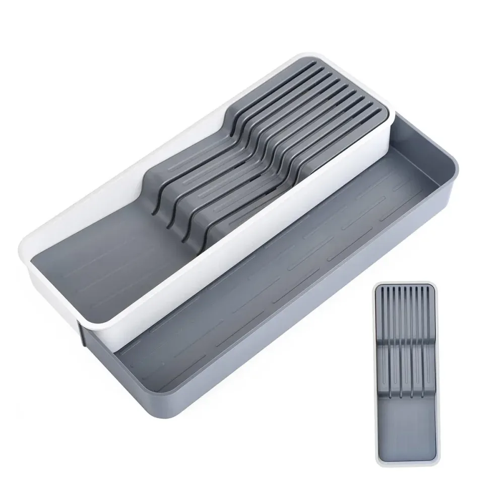 Drawer Dividers Kitchen Knife Organizer Storage Rack Holder Tray Utensil Insert