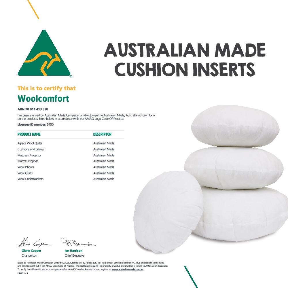 Luxor Four Pack 60cm Aus Made Round Hotel Cushion Inserts Premium Memory