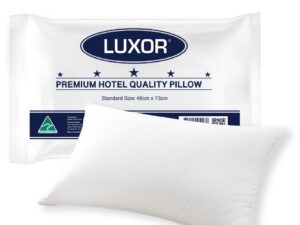 Luxor Australian Made Hotel Quality Pillow Standard Size Single Pack