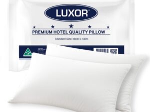 Luxor Australian Made Hotel Quality Pillow Standard Size Twin Pack