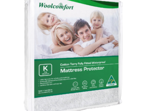Woolcomfort Cotton Terry Fully Fitted Waterproof Mattress Protector King Size