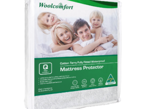 Woolcomfort Cotton Terry Fully Fitted Waterproof Mattress Protector Queen Size