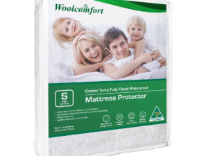 Woolcomfort Cotton Terry Fully Fitted Waterproof Mattress Protector Single Size