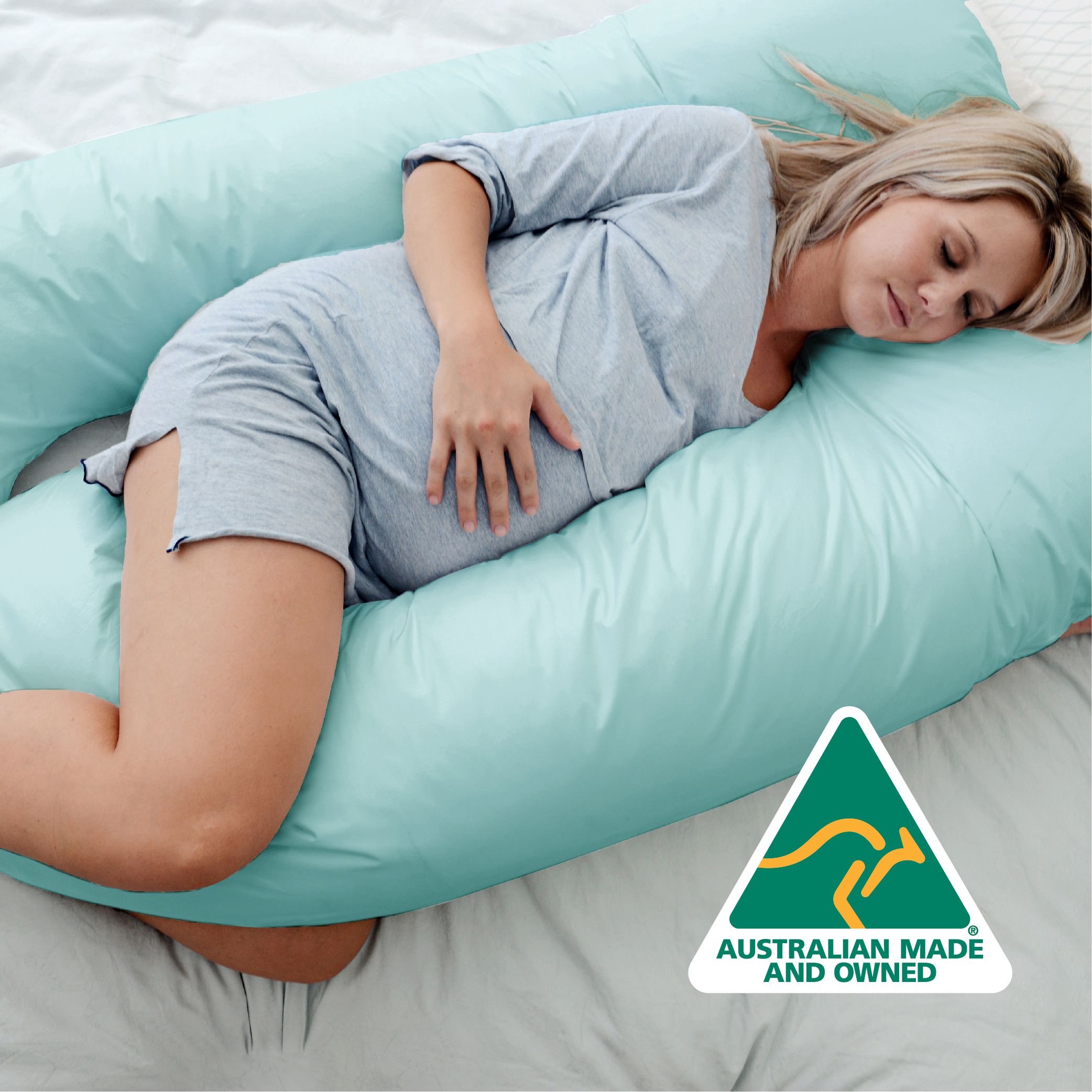 Woolcomfort Aus Made Maternity Pregnancy Nursing Sleeping Body Pillow Pillowcase
