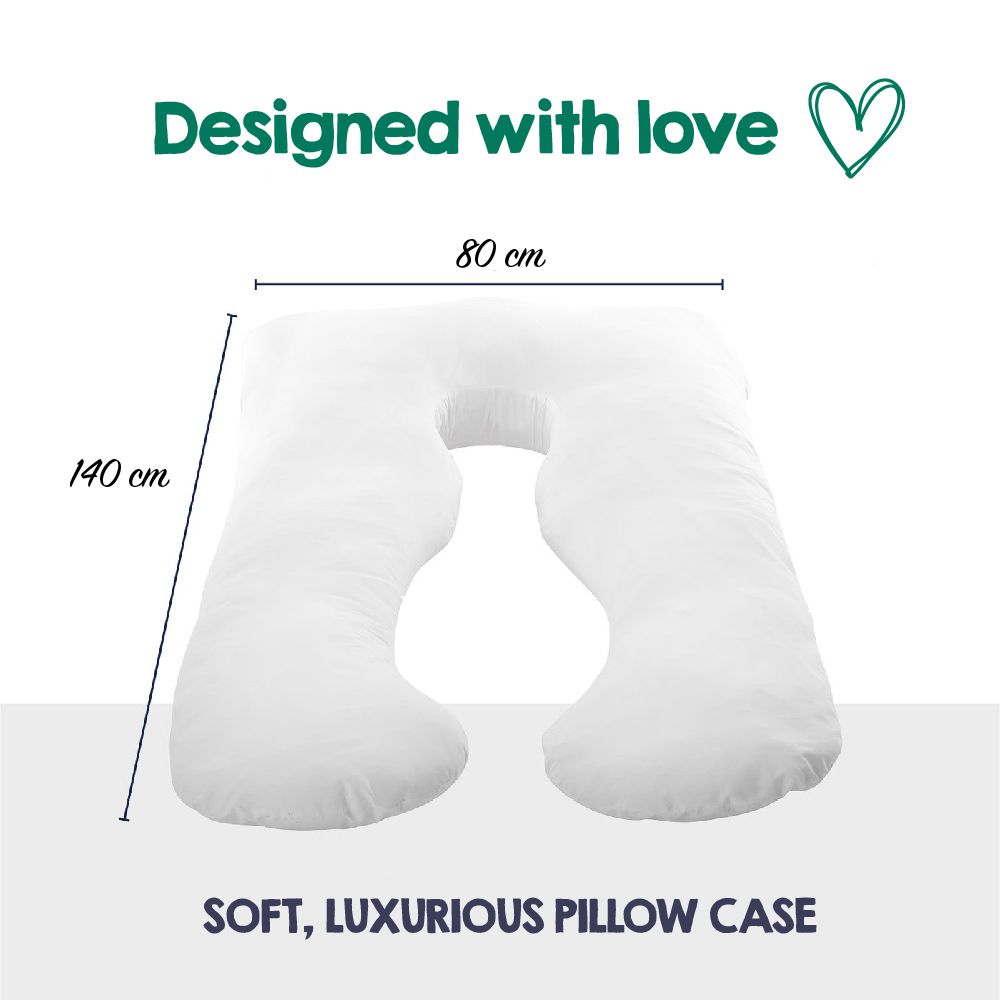 Woolcomfort Aus Made Maternity Pregnancy Nursing Sleeping Body Pillow Pillowcase