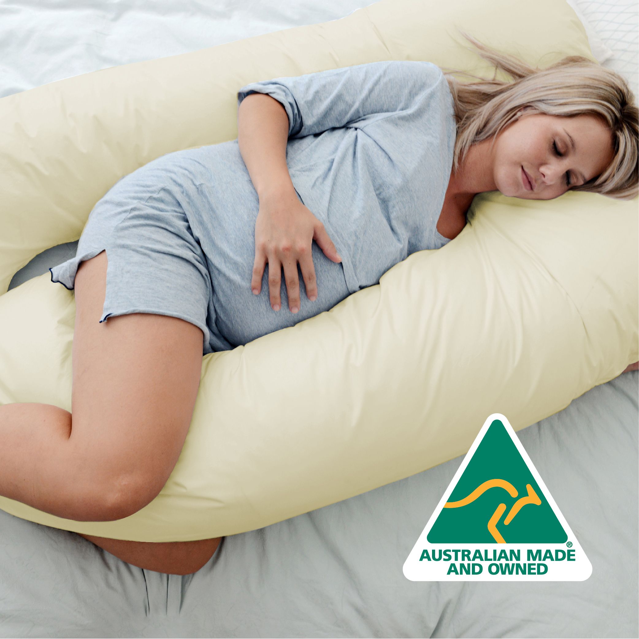 Woolcomfort Aus Made Maternity Pregnancy Nursing Sleeping Body Pillow Pillowcase