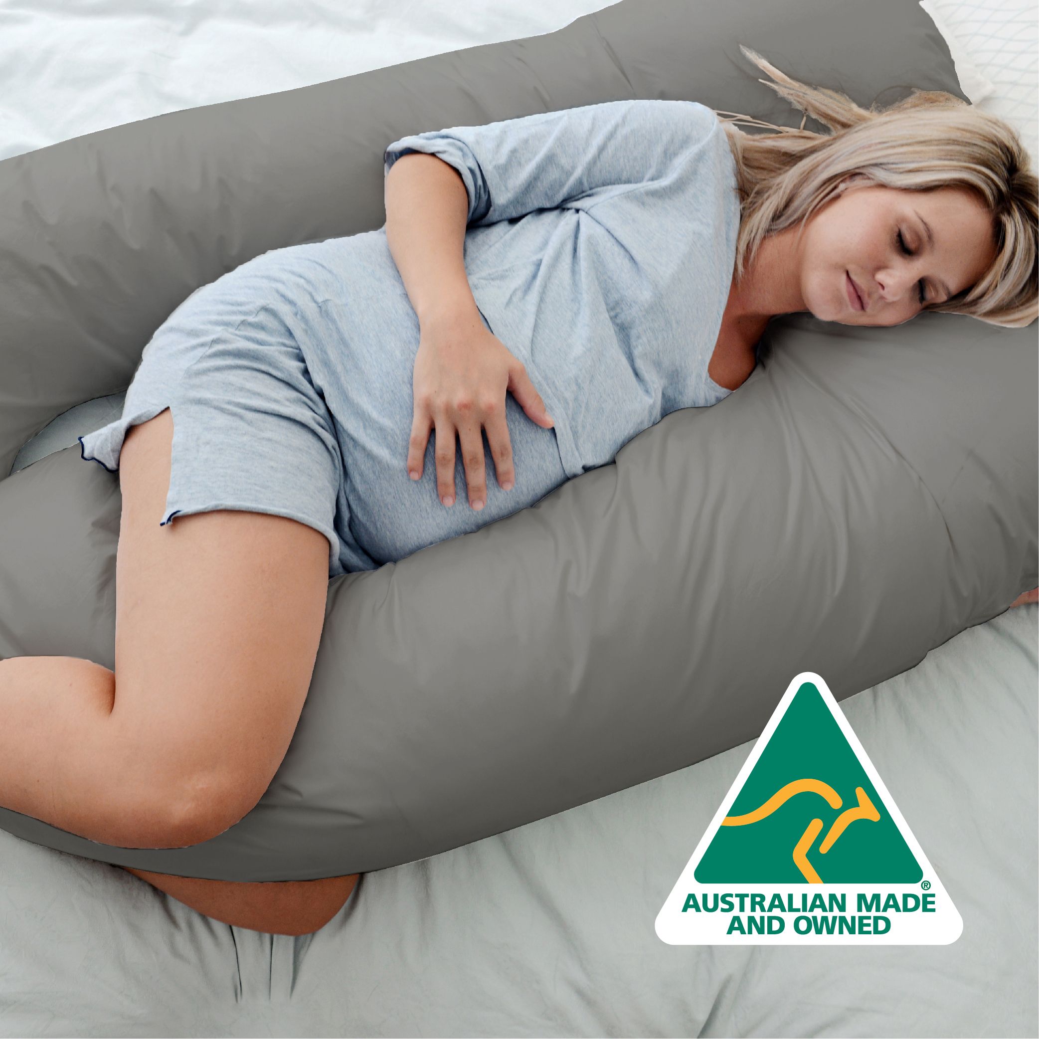 Woolcomfort Aus Made Maternity Pregnancy Nursing Sleeping Body Pillow Pillowcase