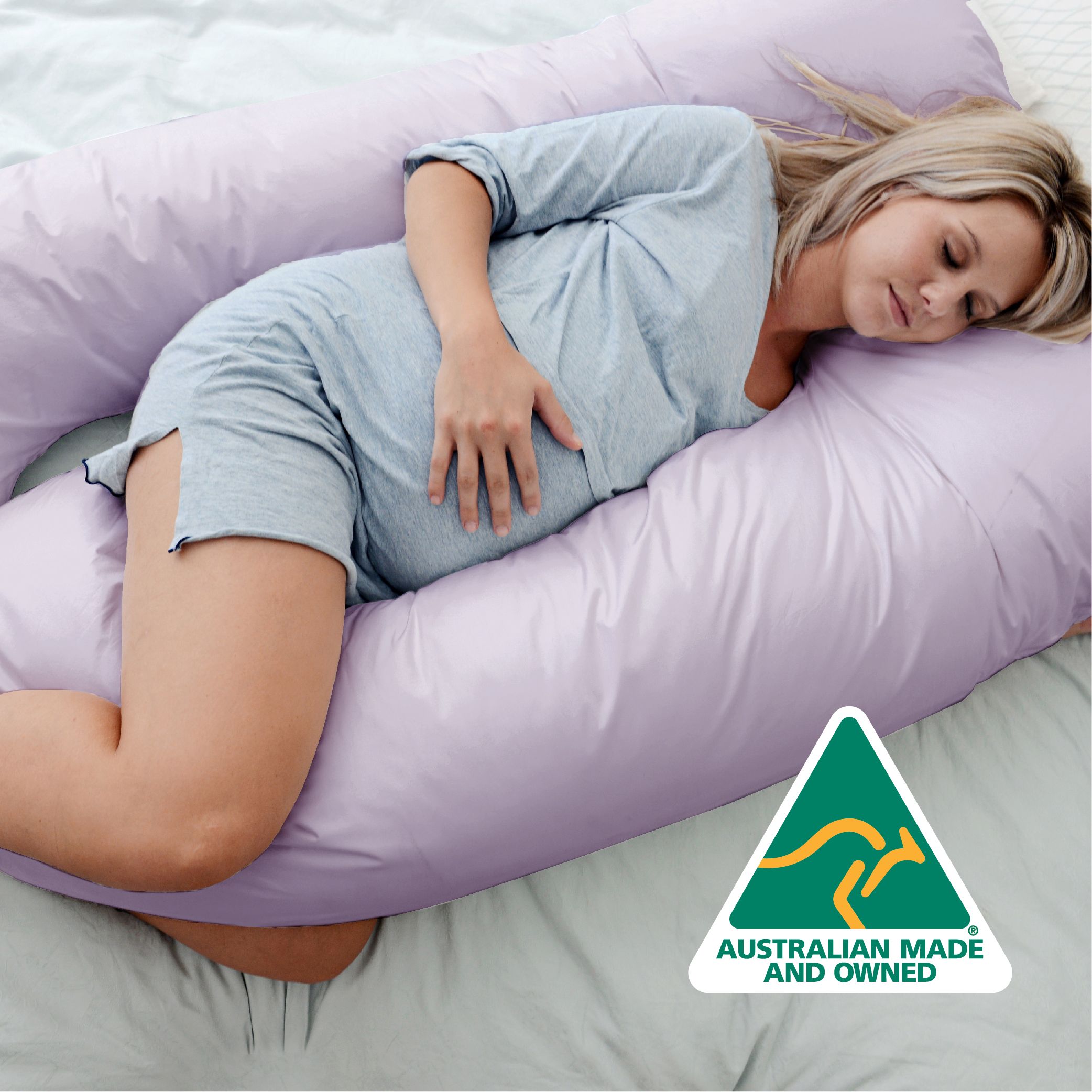 Woolcomfort Aus Made Maternity Pregnancy Nursing Sleeping Body Pillow Pillowcase