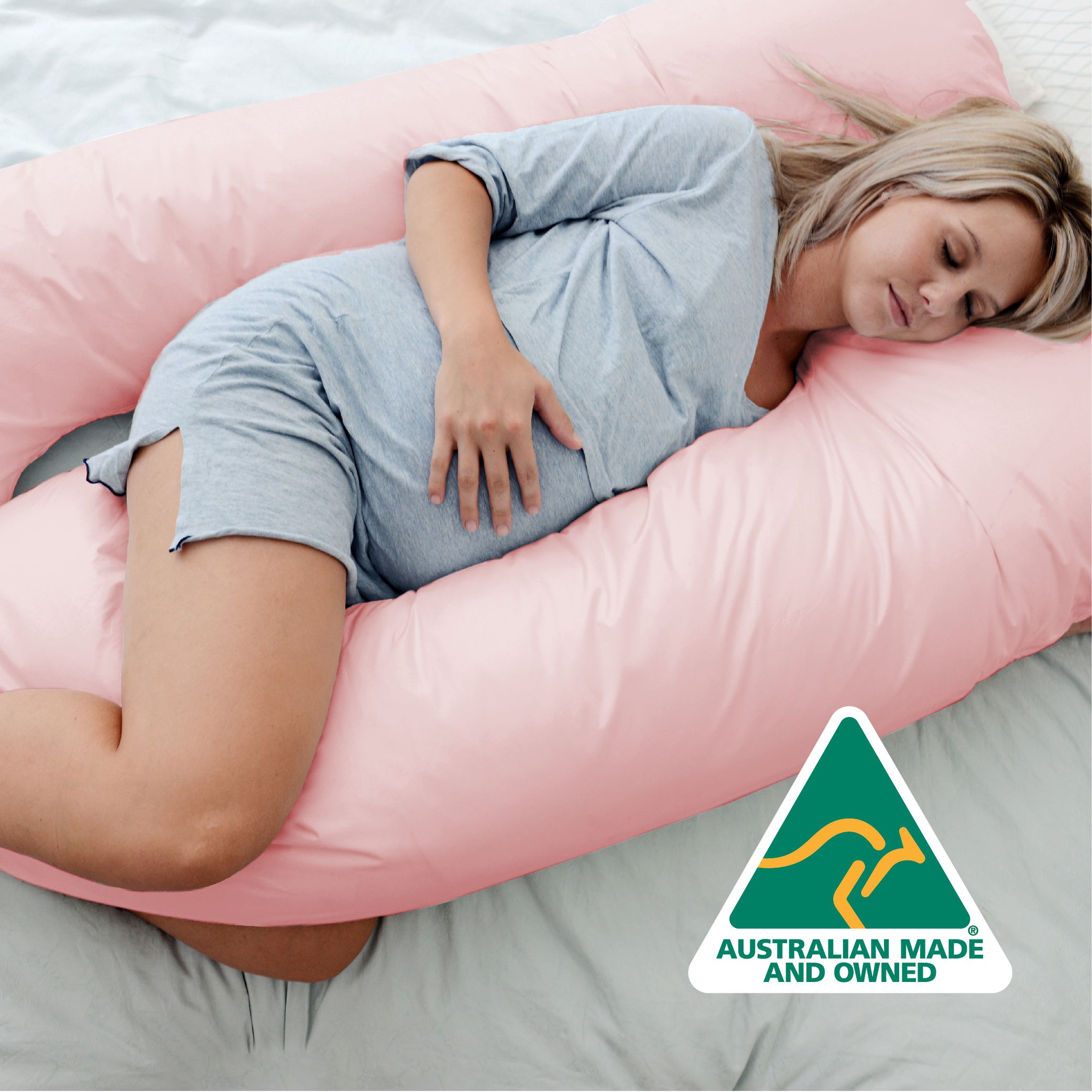 Woolcomfort Aus Made Maternity Pregnancy Nursing Sleeping Body Pillow Pillowcase
