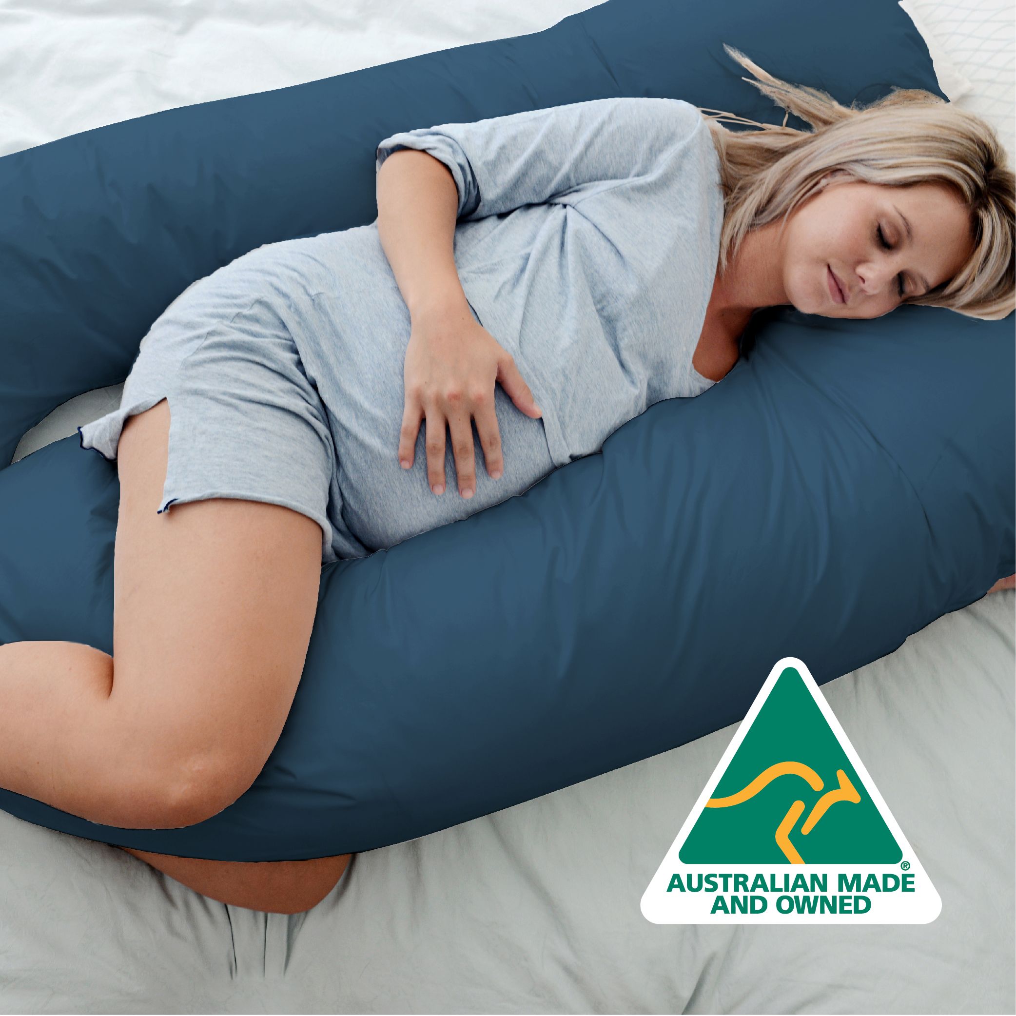 Woolcomfort Aus Made Maternity Pregnancy Nursing Sleeping Body Pillow Pillowcase
