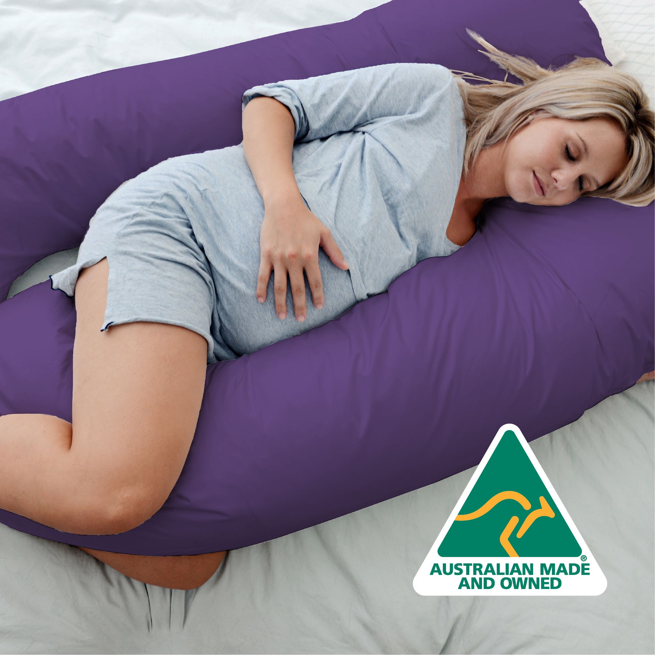 Woolcomfort Aus Made Maternity Pregnancy Nursing Sleeping Body Pillow Pillowcase