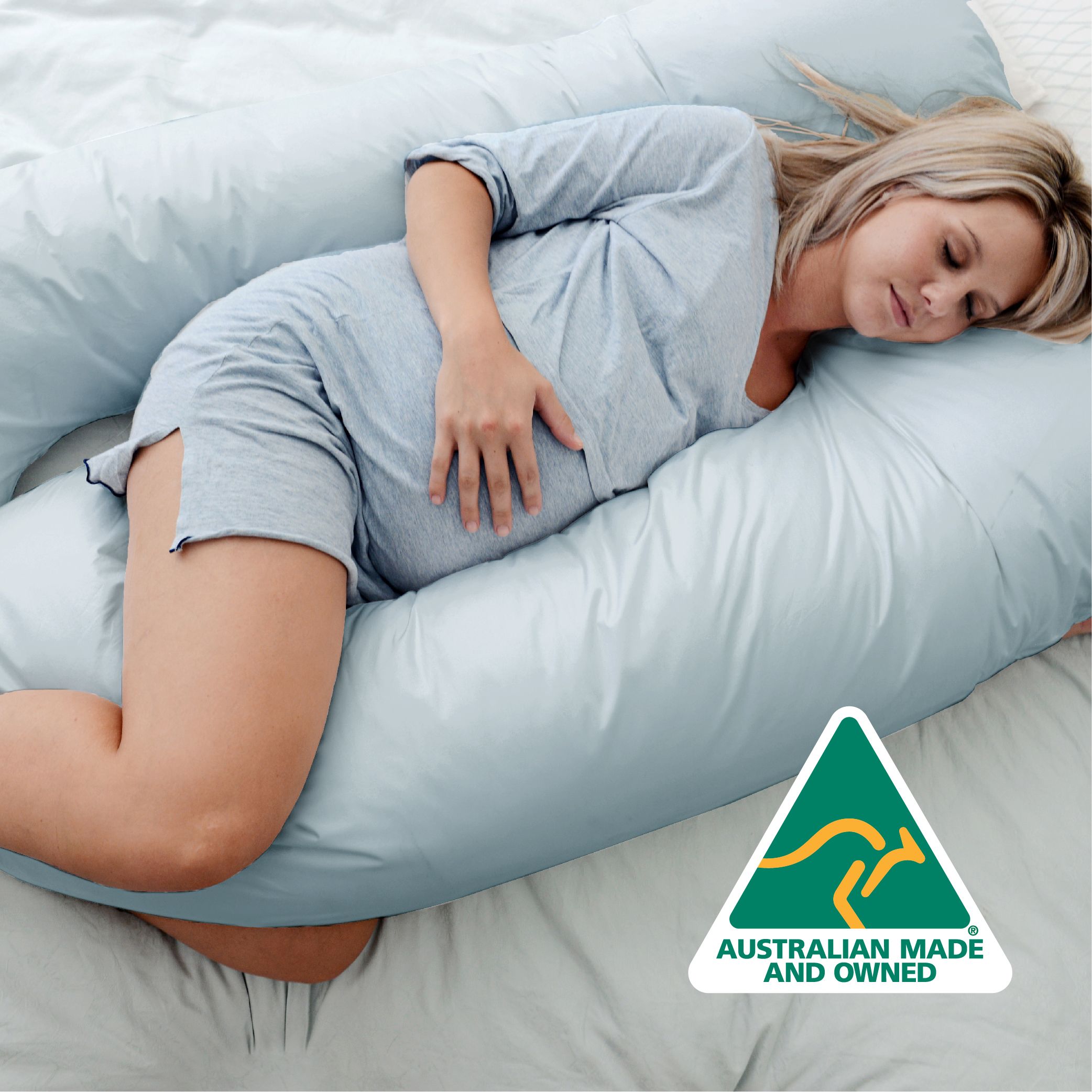Woolcomfort Aus Made Maternity Pregnancy Nursing Sleeping Body Pillow Pillowcase