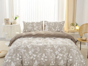 Dreamfields - Canvas Fleur Quilt Cover Set - (2pcs, King Single Size)