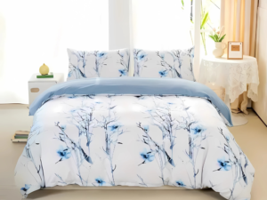 Dreamfields - Mist Floral Quilt Cover Set - (3pcs, Super King Size)