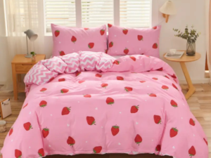 Dreamfields - Strawberry Dream Quilt Cover Set - (2pcs, Single Size)