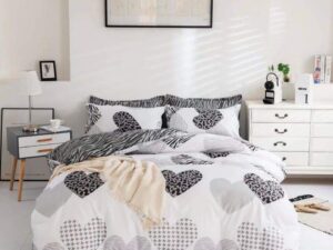 Dreamfields - Twin Hearts Quilt Cover Set - (3pcs, Double Size)