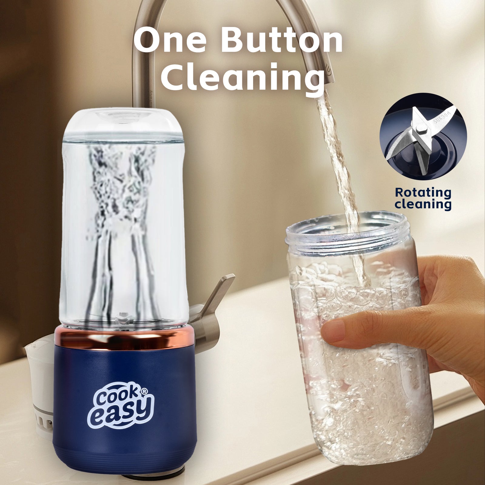 400ml USB-C Rechargeable Portable Juicer w/ Travel Lid – Personal Blender for