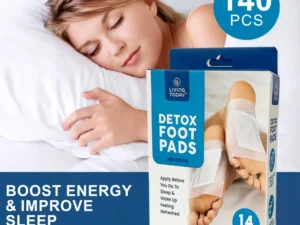 140 Pcs Cleansing Detox Foot Pads – 100% Natural Herbal Detox Patches (12 × 10