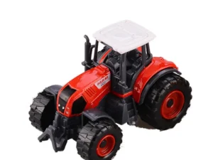 3x DIECAST METAL FARM TRACTORS RED YELLOW GREEN