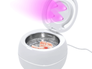 Ultrasonic UV Cleaner Portable 42khz Dual Mode Cleaner 180-220ml w/ Chamber &
