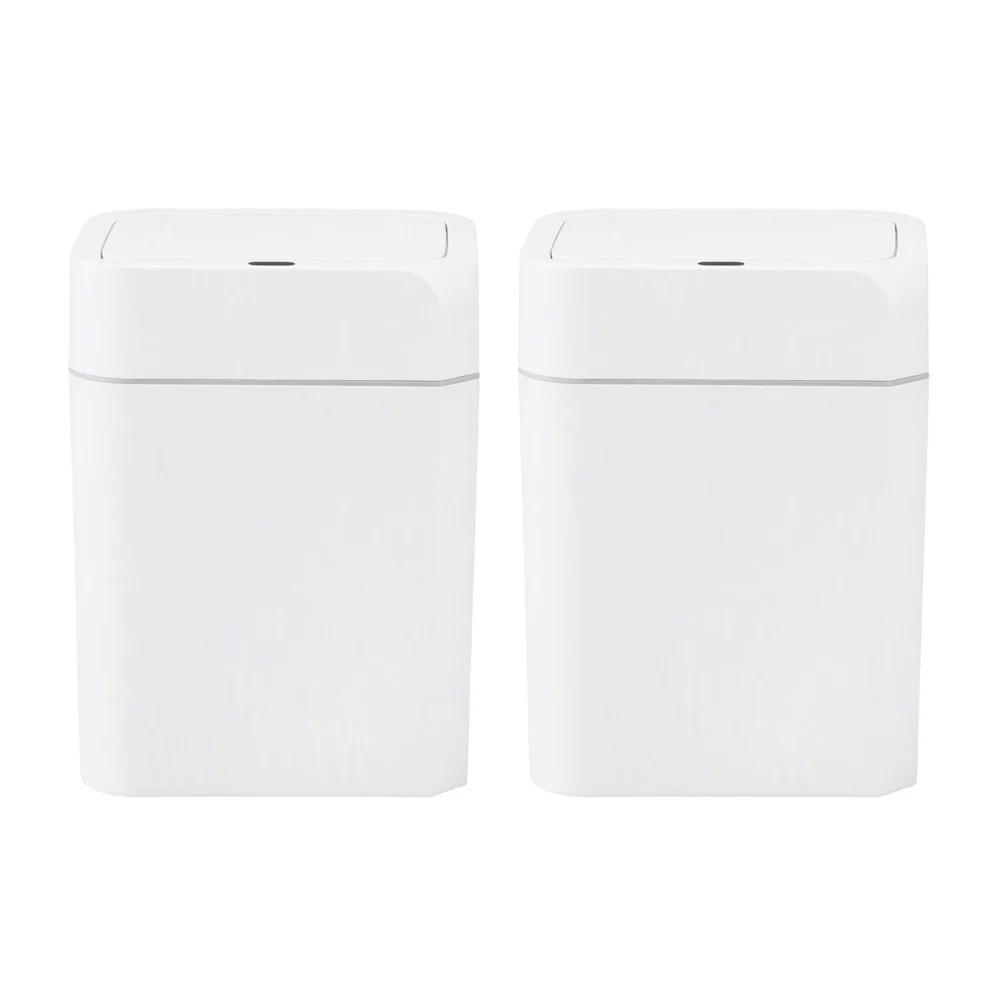 Artiss Rubbish Bin 12L 2-Pack Sensor Kitchen Automatic Motion Touchless White