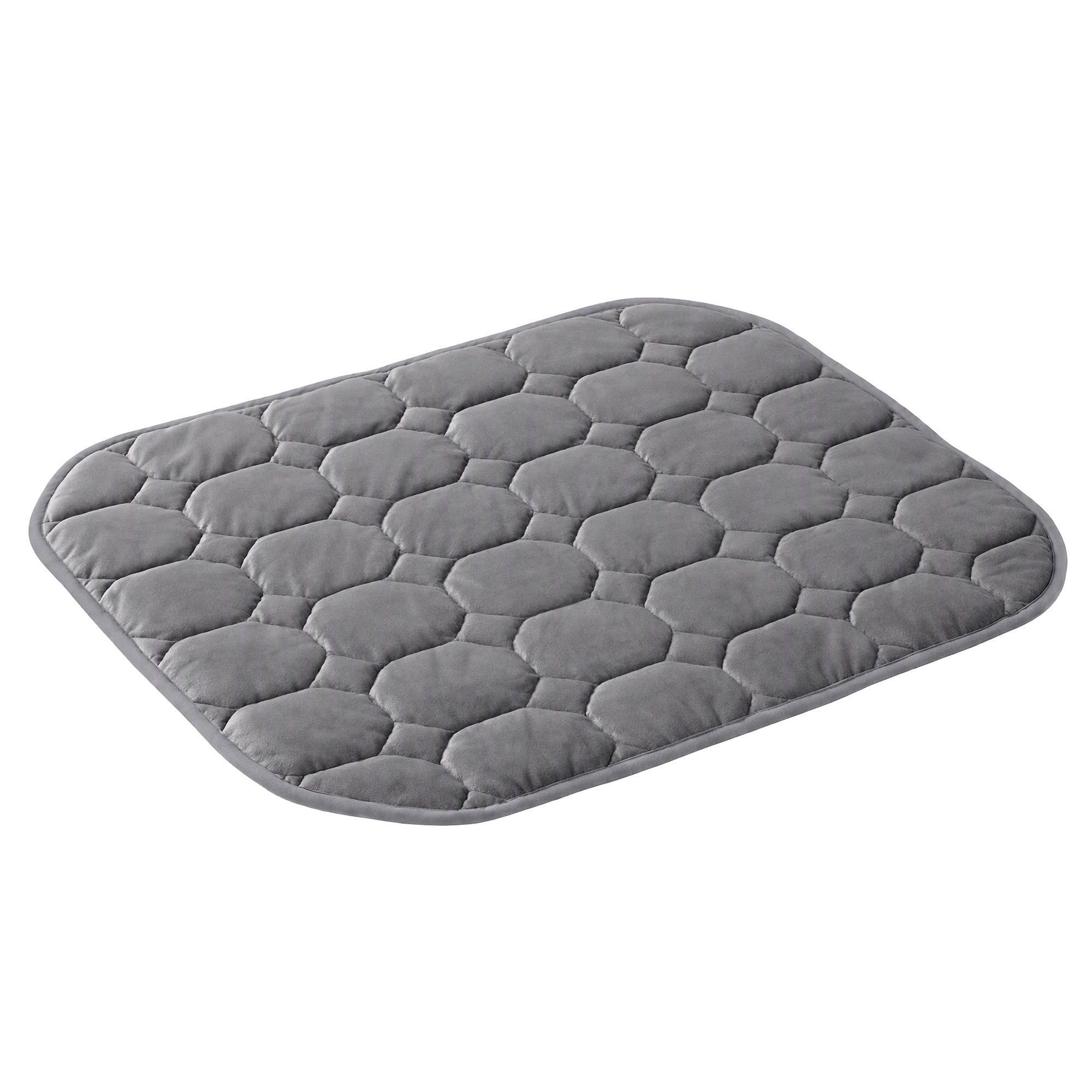 Giselle Weighted Lap Blanket 3.2KG Grey Crystal Velvet Quilted Glass Bead Fill