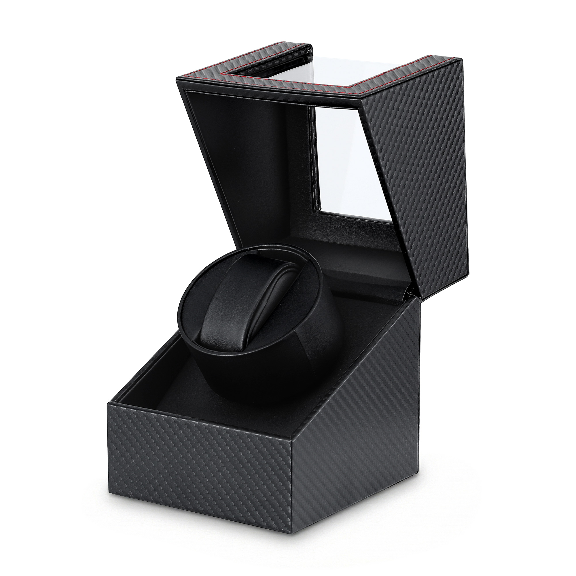 Embellir Watch Winder Box Automatic Single Quiet Carbon Fibre Black