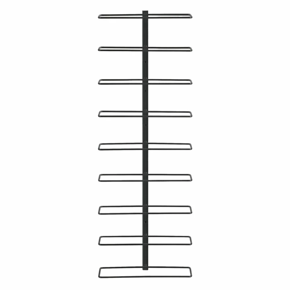 Artiss Wall Mounted Wine Rack 9 Bottles Display Storage Organizer Metal Black