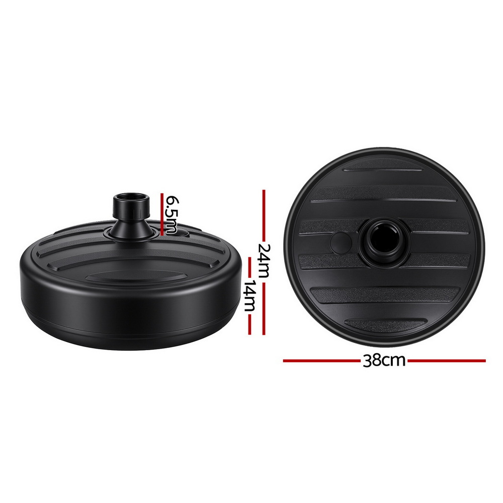 Instahut Outdoor Umbrella Base Weight Round Plastic Pole Holder 35-38mm Beach