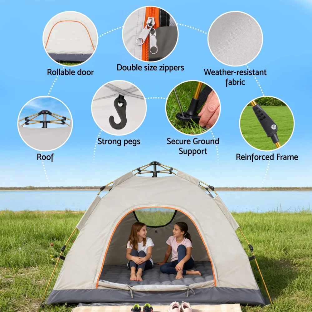 Weisshorn Camping Tent Instant Tent Pop up 2 Person Outdoor Hiking Tents Hiking