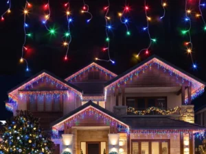 Jingle Jollys 32M Christmas Lights Icicle String Light 960 LED Multi-coloured