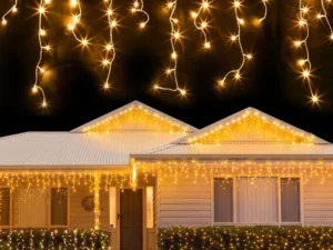 Jingle Jollys 32M Christmas Lights Icicle String Light 960 LED Decor Warm White