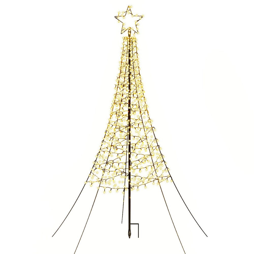 Jingle Jollys Solar Christmas Tree 2.1m 320 LED Net Lights Xmas Trees Decoration
