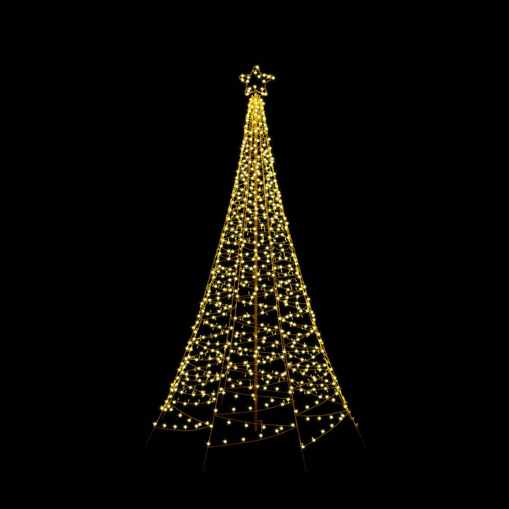 Jingle Jollys Solar Christmas Tree 2.1m 320 LED Net Lights Xmas Trees Decoration