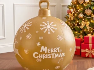 Jingle Jollys Christmas Inflatable Ball Bauble 60cm Outdoor Decoration Gold