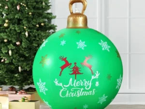 Jingle Jollys Christmas Inflatable Ball Bauble 60cm Outdoor Decoration Green