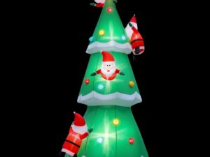 Jingle Jollys Christmas Inflatable Santa Tree 5M Illuminated Decorations