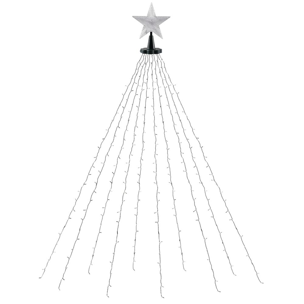 Jingle Jollys 2.5M Christmas Lights Waterfall String Light 300 LED Star Topper