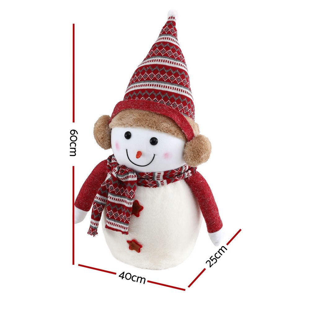 Jingle Jollys 60cm Christmas Snowman Decoration Handicraft Tabletop Ornaments