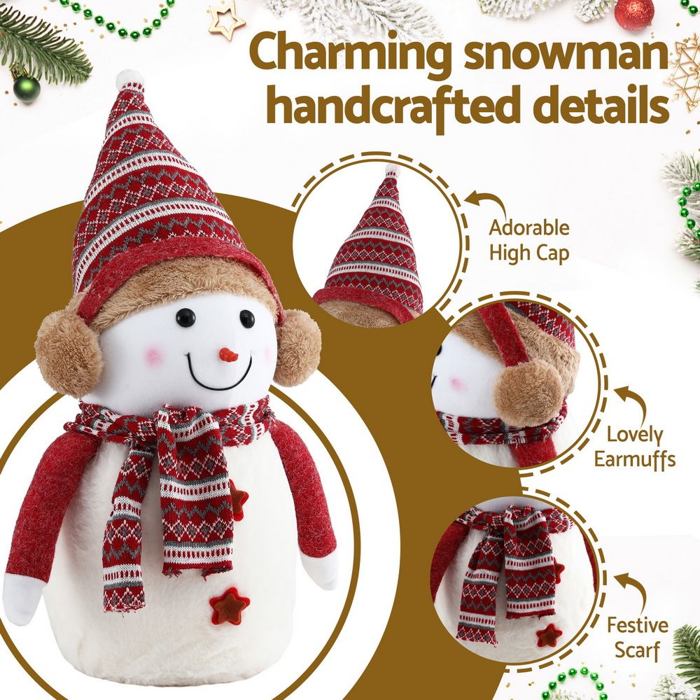 Jingle Jollys 60cm Christmas Snowman Decoration Handicraft Tabletop Ornaments