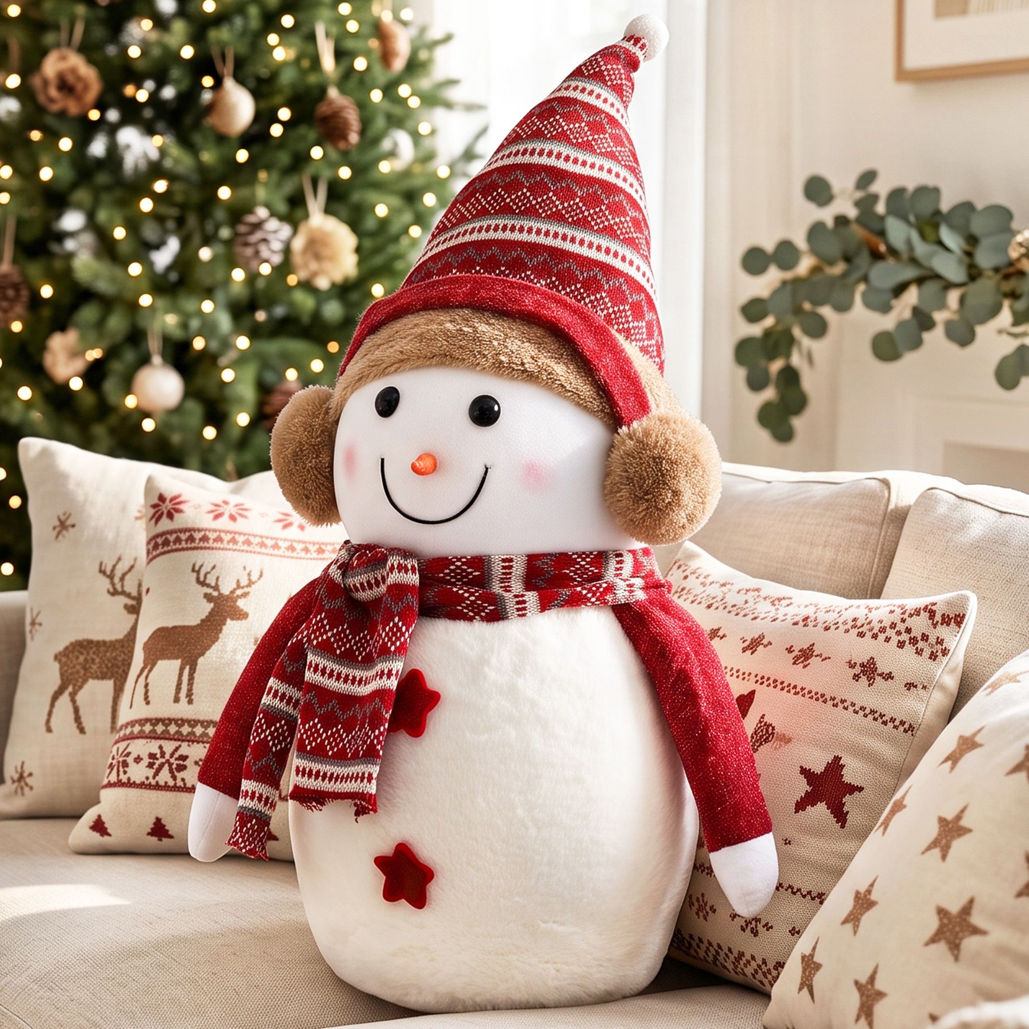 Jingle Jollys 60cm Christmas Snowman Decoration Handicraft Tabletop Ornaments