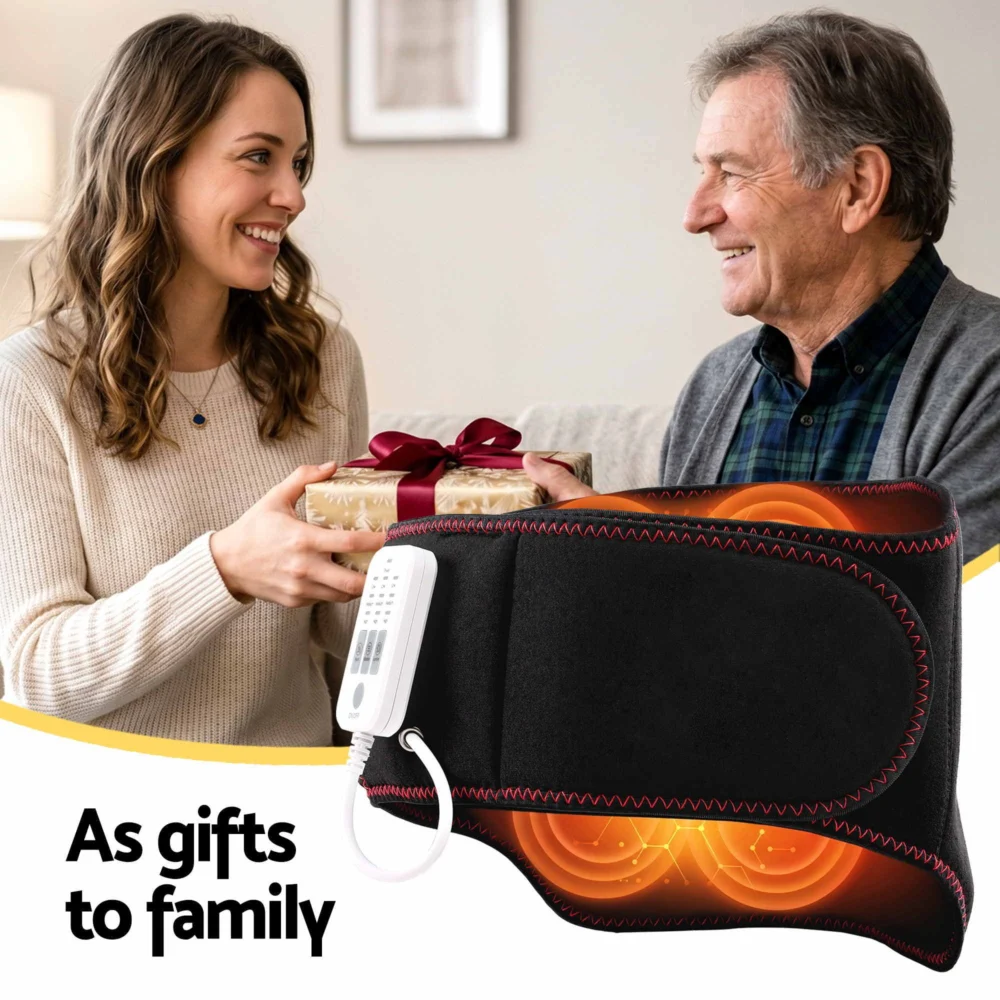 Livemor Back Massager for Sciatica Relief, Airbag Traction & Heat Lumbar Support