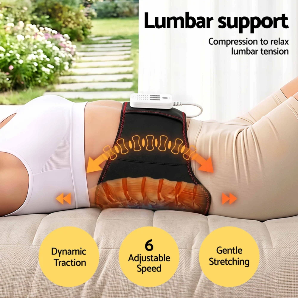 Livemor Back Massager for Sciatica Relief, Airbag Traction & Heat Lumbar Support