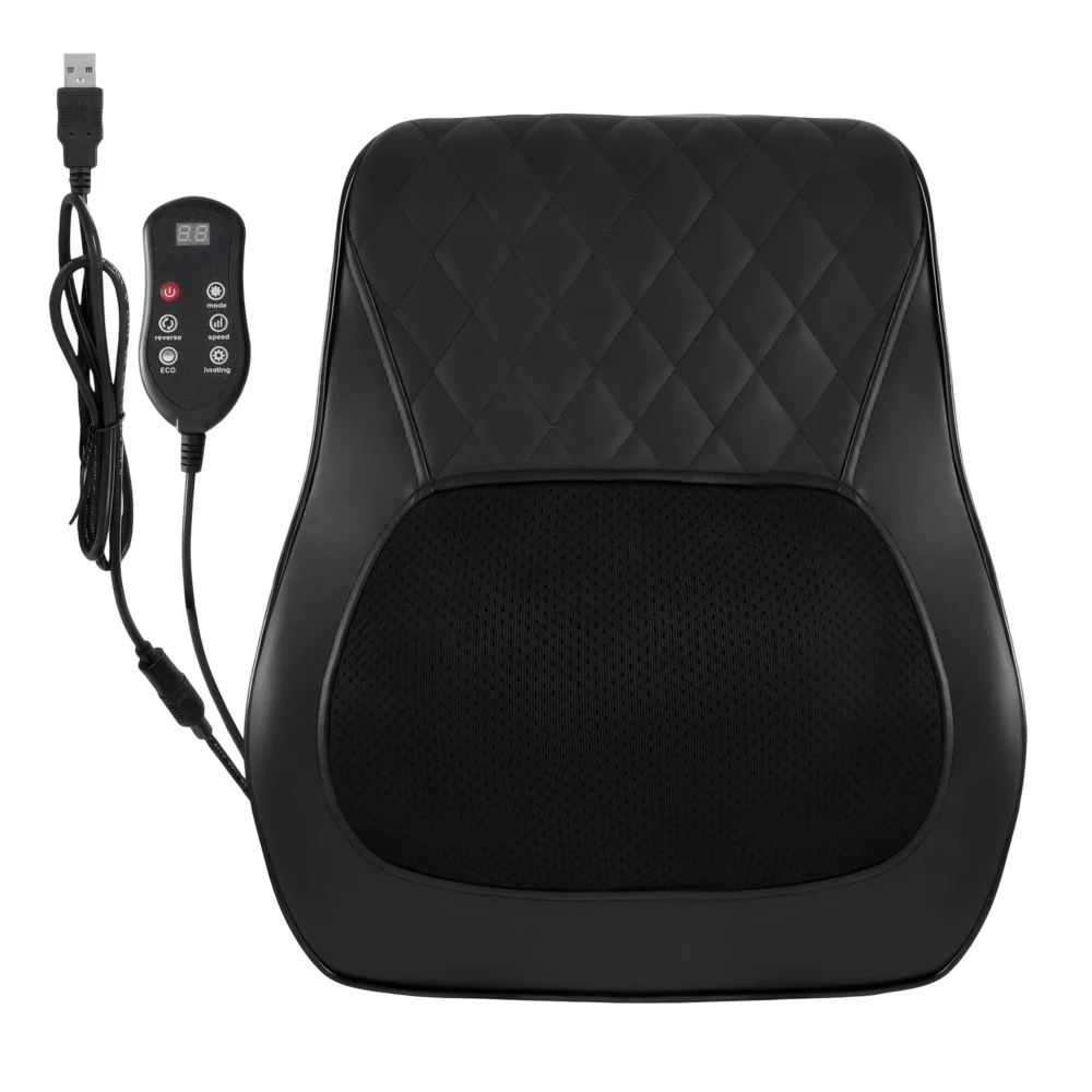 Livemor Back Massager w/ Heat & Traction, Neck & Shoulder Massage Pillow